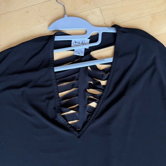 Jordan Taylor Black cut out swim cover up, M, CB2527 - Picture 3 of 4